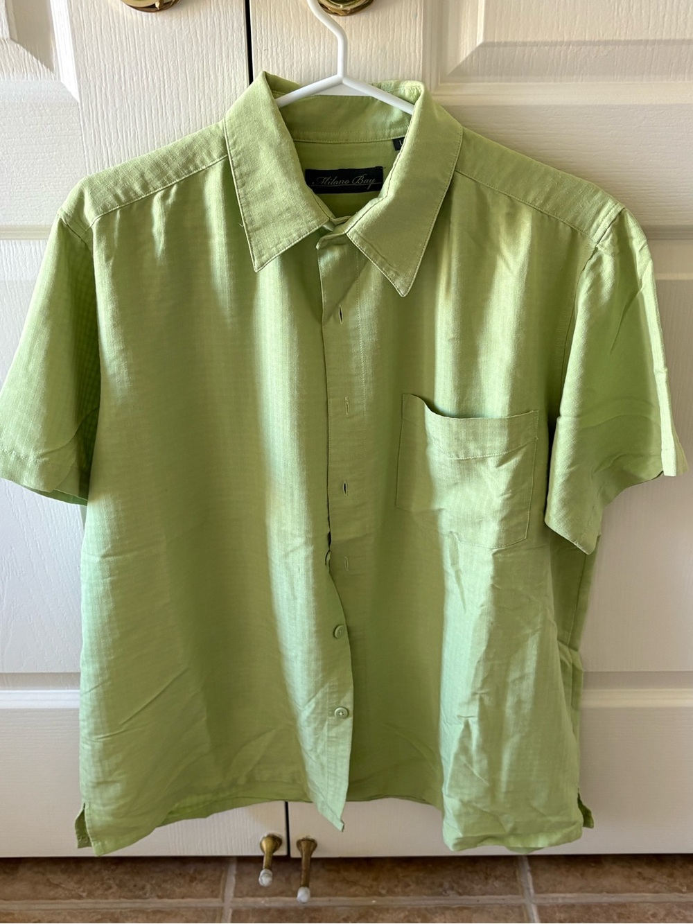 Milano Light Green Short Sleeve Button-Down Shirt